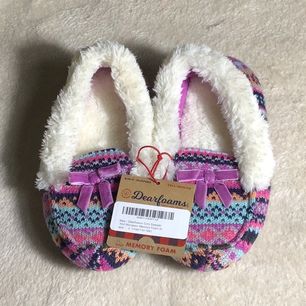 Dearfoams Sweater Knit Slippers
